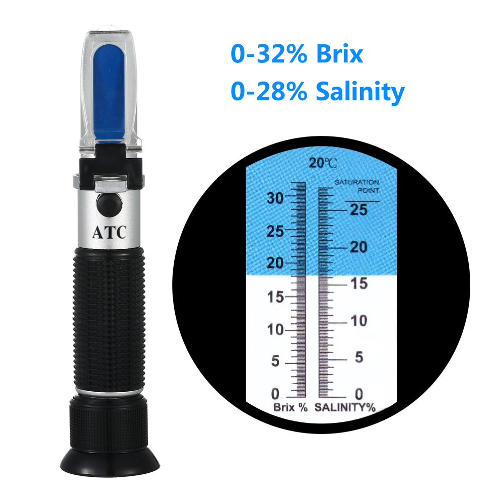 Portable Refractometer 0 32 In One Sugar /0 28 Salt Sugar Meter