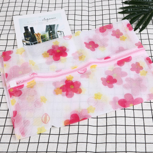 Factory supply large printing mesh fiber wash bag washing machine good helper laundry bag in stock
