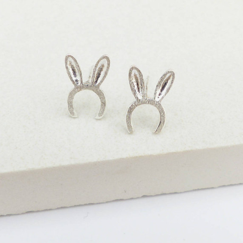 Fashion Rabbit Ear Stud Alloy Plating Cute Animal Bunny Ear Studs Wholesale display picture 11