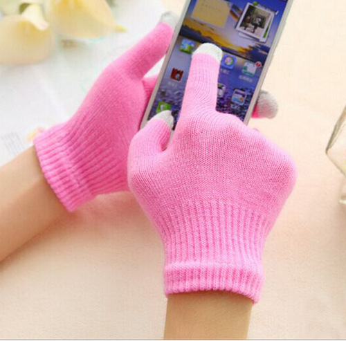 Korean version of autumn and winter touch screen gloves for men and women, touch screen gloves, woolen warm mobile game magic gloves wholesale