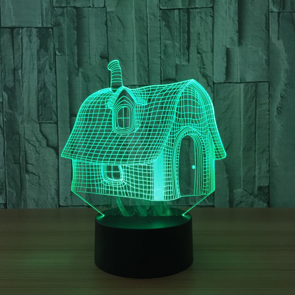 3D灯 七彩遥控触摸led灯创意产品礼品台灯小夜灯