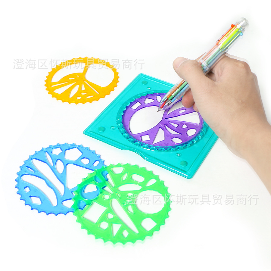 Flor curva cerebro caleidoscopio pintura traje educación temprana experimento enseñanza ayudas patrón creativo tablero de dibujo traje