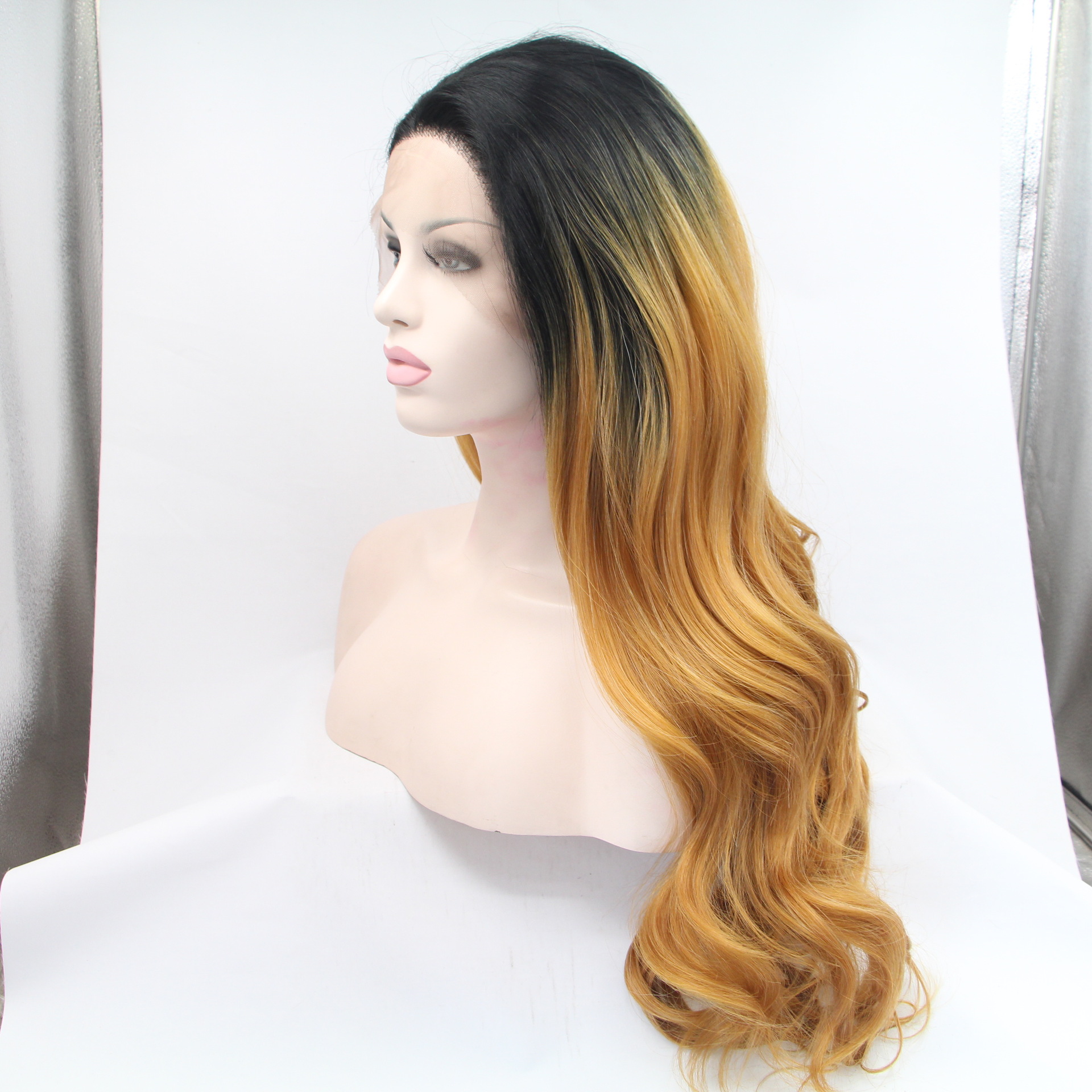 NEWLOOK W1055 moda pelucca de cabello largo micro pelucca de encaje pelucca de enseñanza de cabello