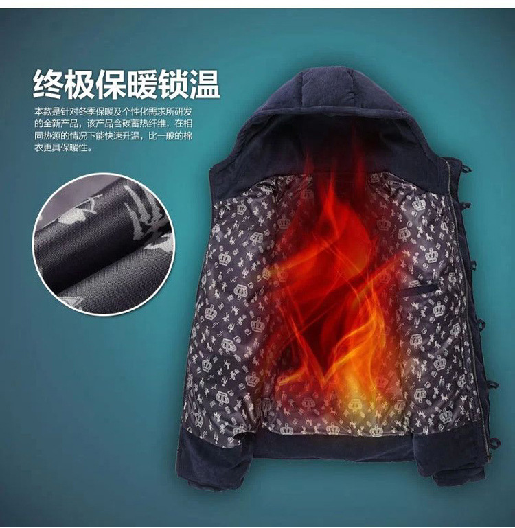 特喜鹿冬季加厚羽绒服连帽男装大码棉衣夹克M007新品