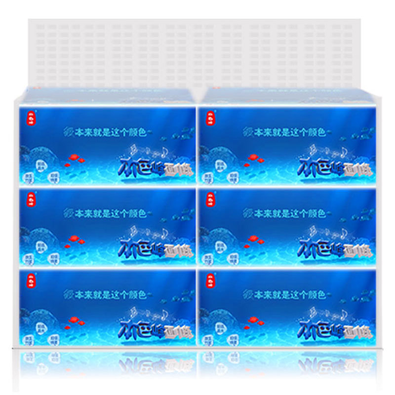 一件代发包邮本色峰竹浆抽纸 批发餐巾纸家用卫生纸AB单6包纸巾