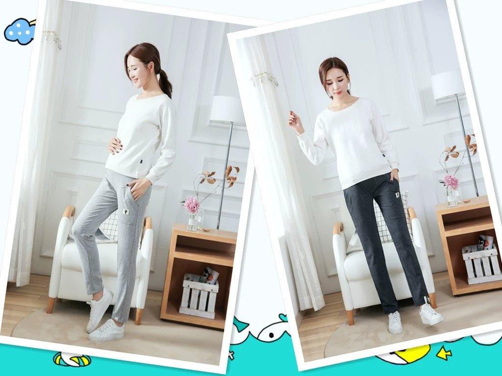 Новые Беременные Свободные корейские повседневные брюки с длинным животом Джокера спортивные брюки 200 кг можно носить