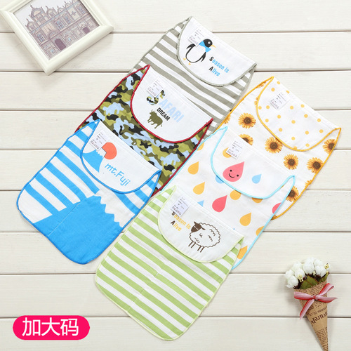 Large size baby dual-use sweat towel newborn soft pad sling 6-layer gauze sweat absorbent towel