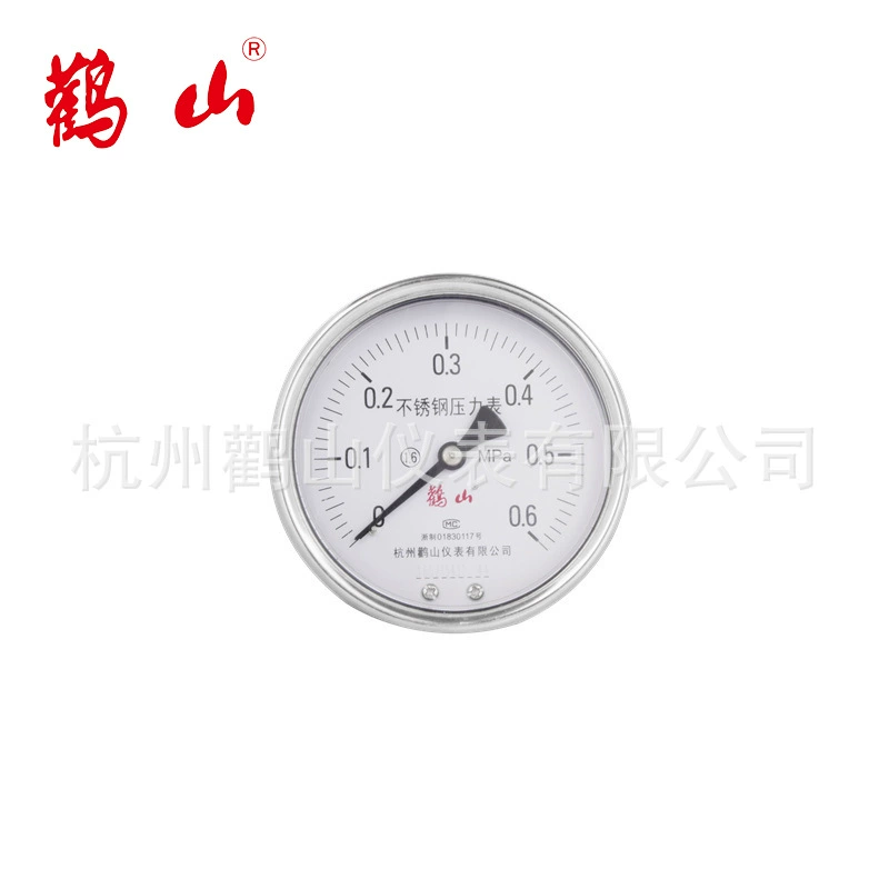 Y100BFZ осевой манометр из нержавеющей стали, осевой манометр из нержавеющей стали, материал 304, прямая продажа с фабрики