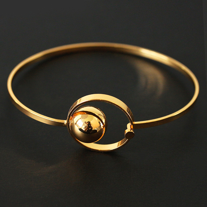 Elegant Fashion Circle Ball Geometric Bracelet Metal Unisex Bracelet