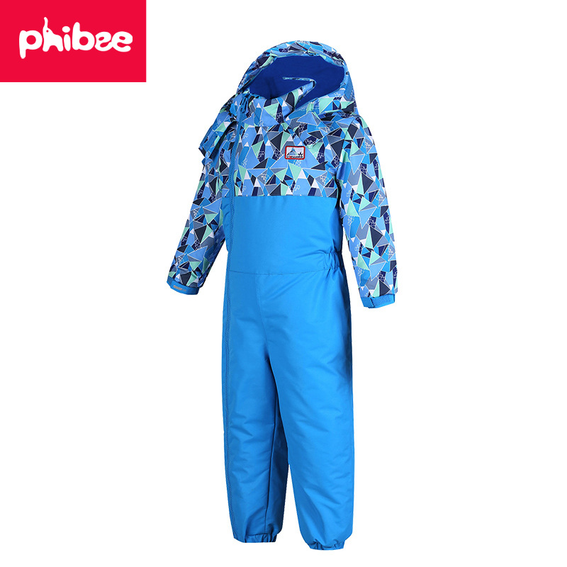 001 Cross-Border E-commerce Phibee Baby Elephant Children's Ski Suit Thickened Toddler Jacket And Pants One-Piece_voghion.com