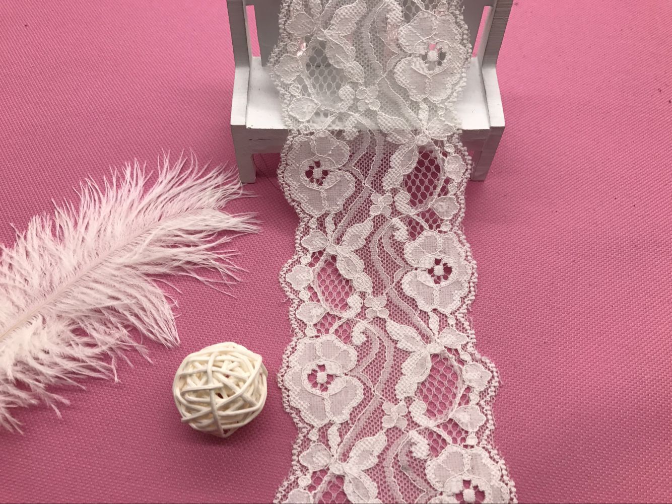 弹力花边氨纶花边厂家直销长期现货供应9055# 宽度8CM