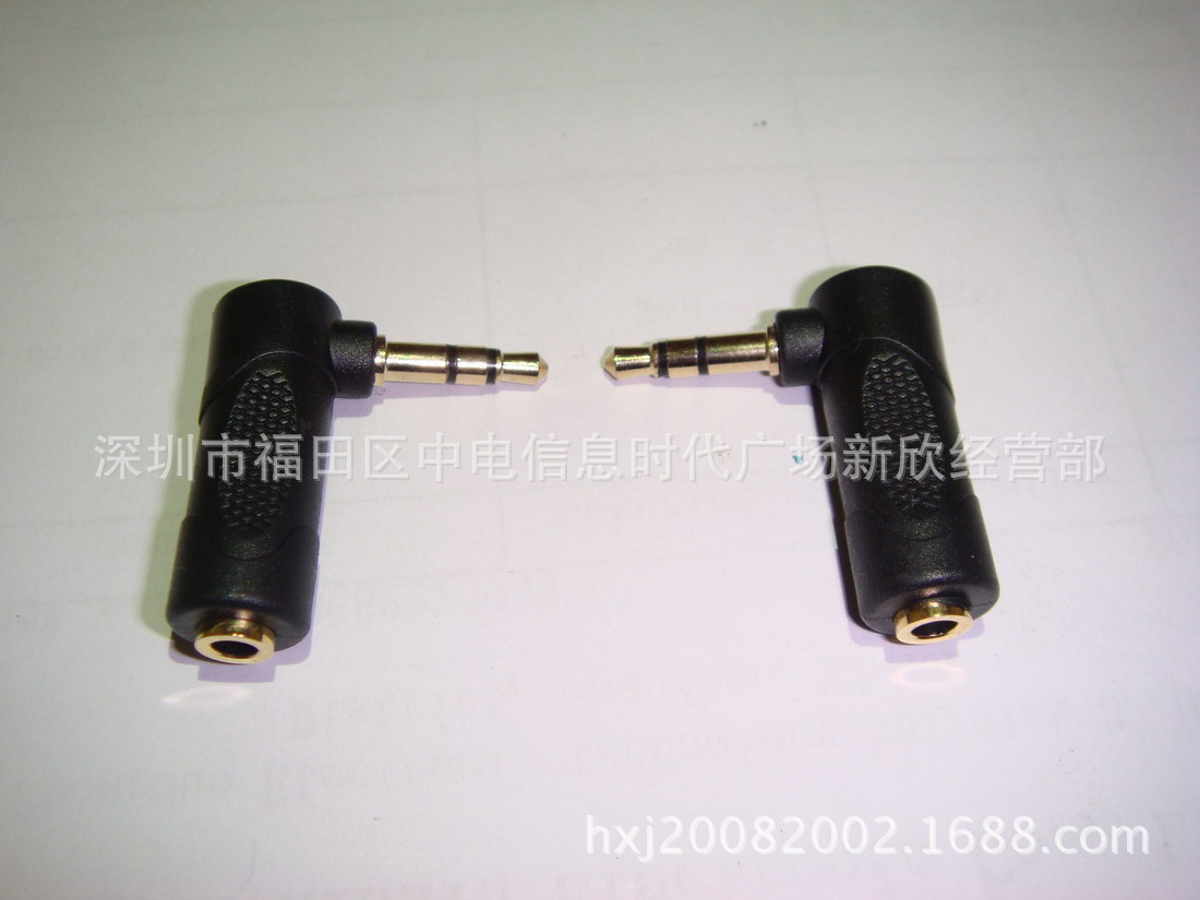 3.5弯头公转3.5母 音频转接头 耳机延长功能 弯转直 直转弯