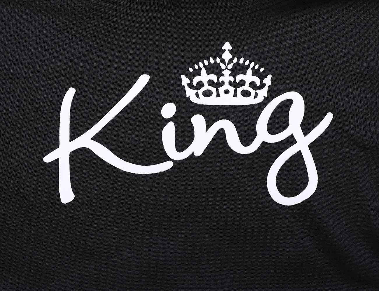 QUEEN KING Letter Print Long Sleeve Hooded Couple Sweatshirt NSHEQ64647