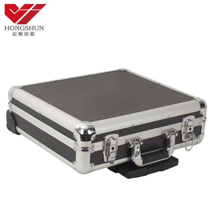 出售黑色手提拉杆铝箱 五金工具收纳箱 易碎物品包装防震箱