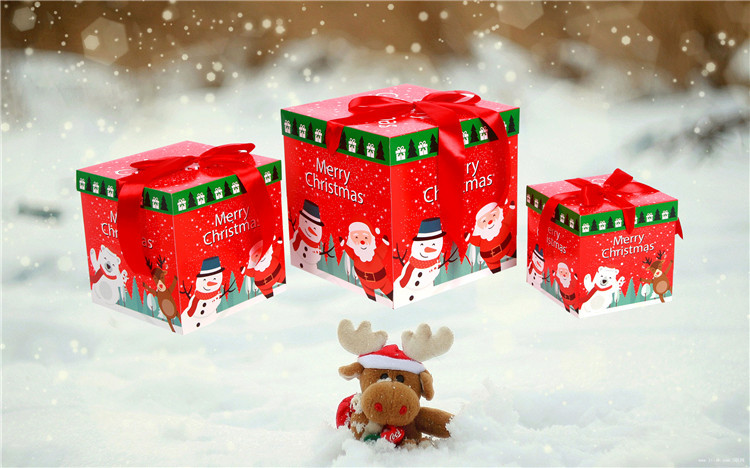 Caja de embalaje de frutas de seguridad de Navidad, caja de regalo, adornos