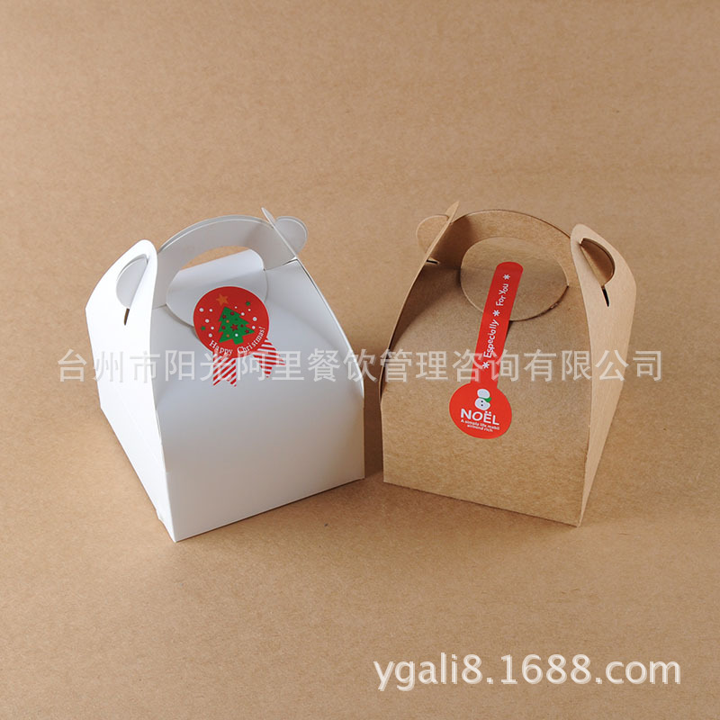免折手提西点盒小号慕斯蛋糕盒diy包装盒烘焙包装甜品打包纸盒