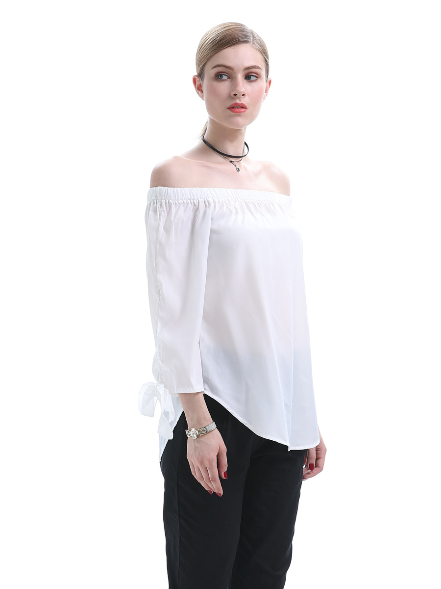 autumn new sexy loose off-the-shoulder blouse  NSJR22603