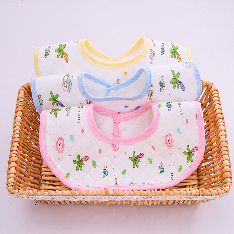 Baby coated cotton waterproof octagonal bib baby saliva towel 360 degree rotating multifunctional saliva bib