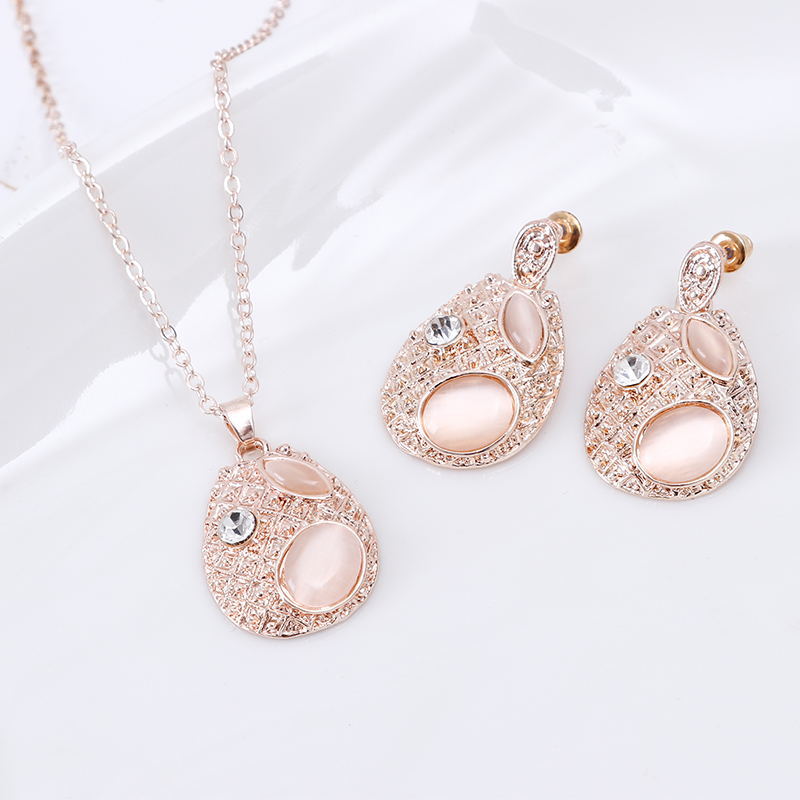 necklace and earrings