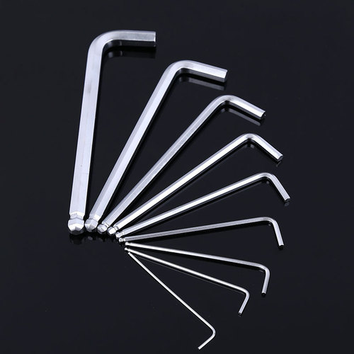 Matt, mirror hexagon socket wrench, metric hexagon socket ball head wrench, multi-spec matte L-shaped wrench