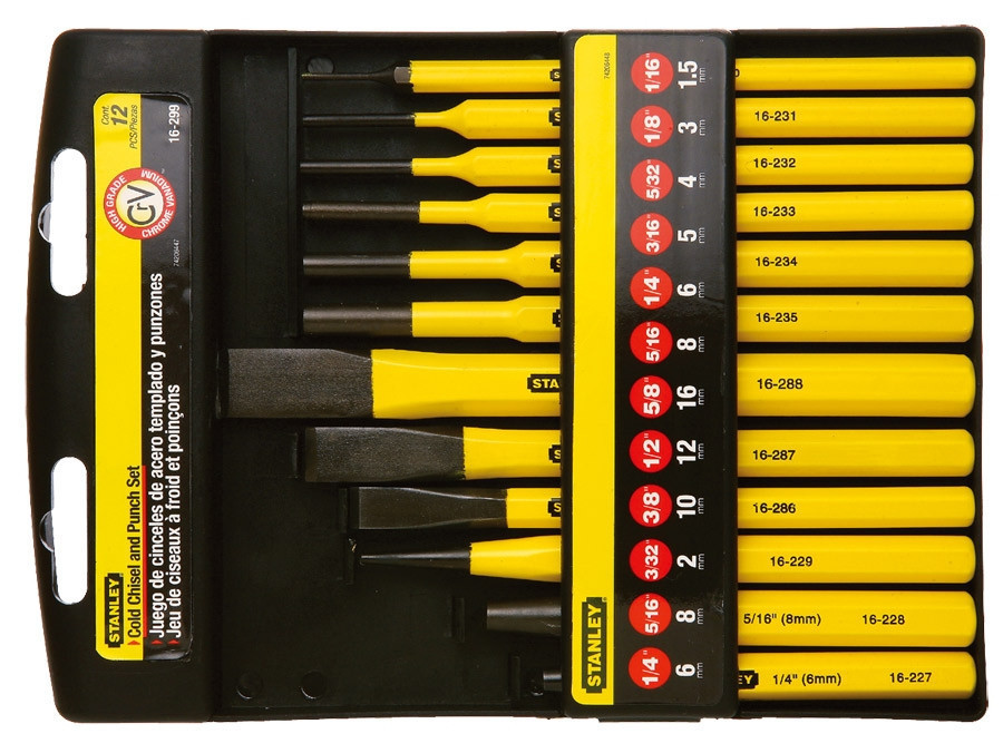 STANLEY史丹利 12件套冲凿 16-299-23