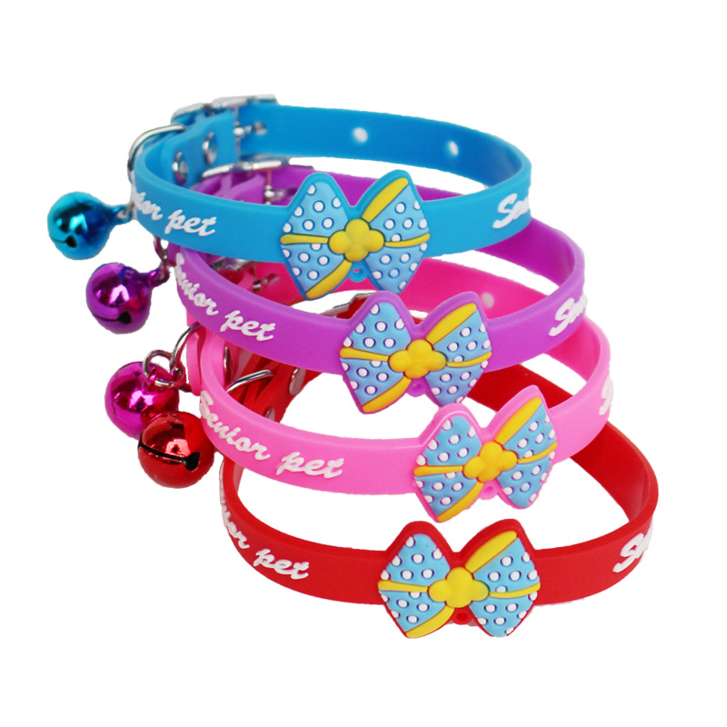 Collar de silicona para mascotas collar de campana para gatos collar de perros pequeños artículos para mascotas