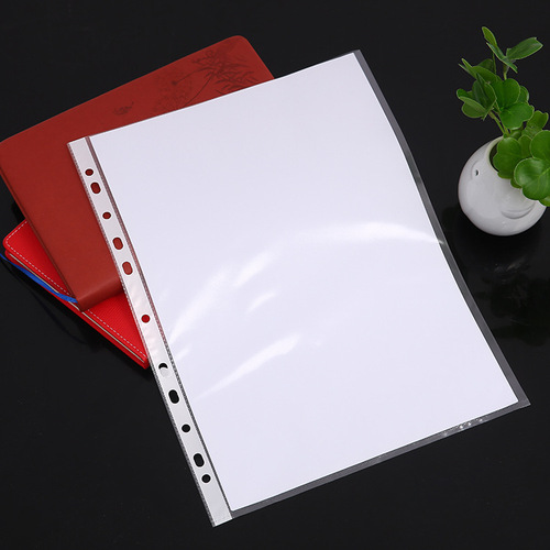 Factory direct supply 11-hole file bag A4 transparent loose-leaf bag 3-hole 4-hole bag file protection film 100 pieces / package 