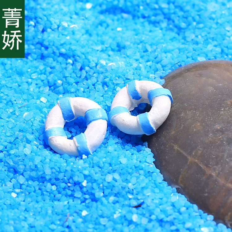 Цзин маленькая дрейфующих кольцо украшения микро пейзаж океан пляж спасательный буй DIY аксессуары