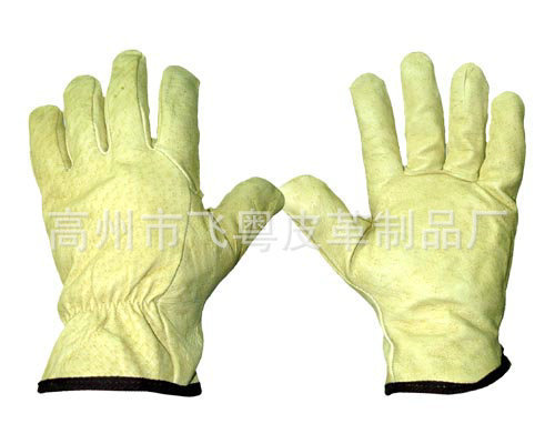 猪头层黄色司机劳保手套