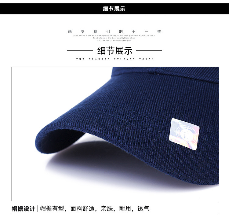 New Fashion Casual Sunscreen Sports Cap Embroidery Cap display picture 7