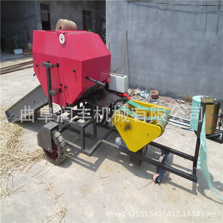 便于运输的鲜草打包机 稗草饲料打捆包膜机结构原理