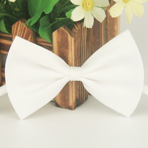 Multi-color solid polyester adult men women children pets universal bow tie performance team group bow wholesale