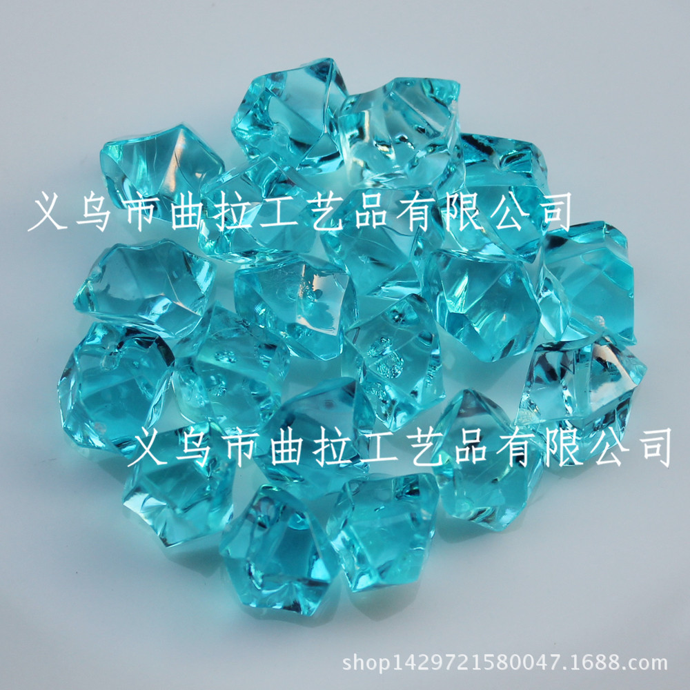 diy鱼缸花瓶装饰材料11*14mmPE塑料不规则无孔石头仿真冰块