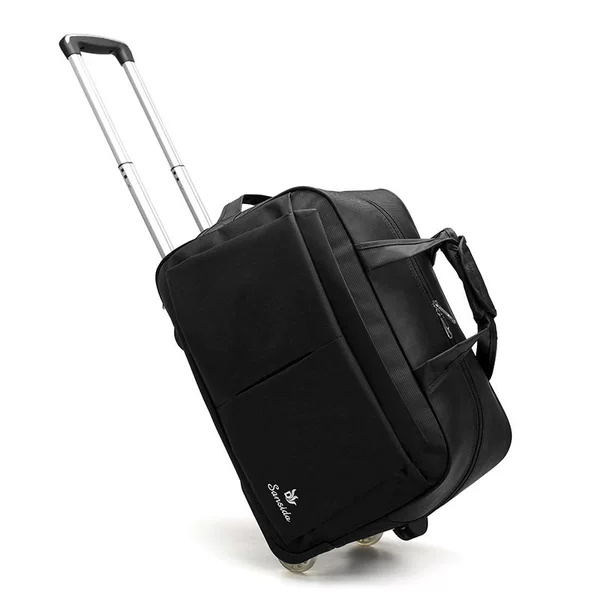 Factory Wholesale New Korean Style Trolley Bag Lightweight Folding Travel Bag Large Capacity Oxford Cloth Single Wheel Pull Bag Wholesale