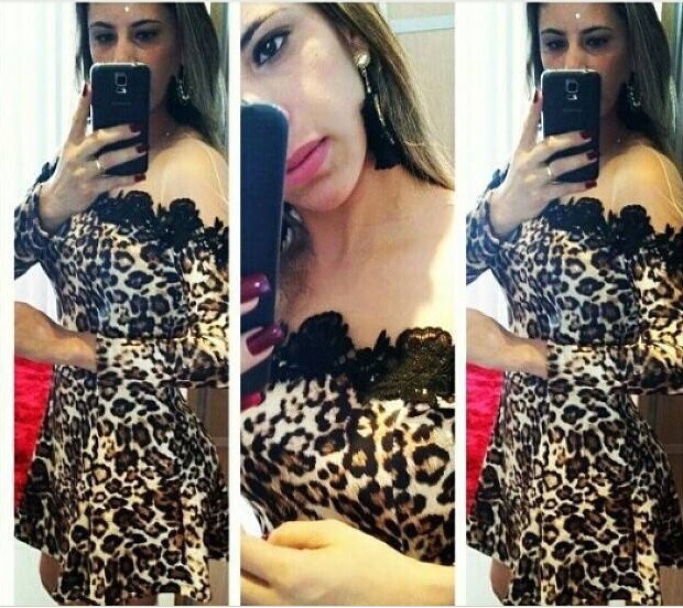 Leopard Print Lace Trim Mini Dress Sexy Fashionable European Style Perfect for Parties or Night Out Wholesale