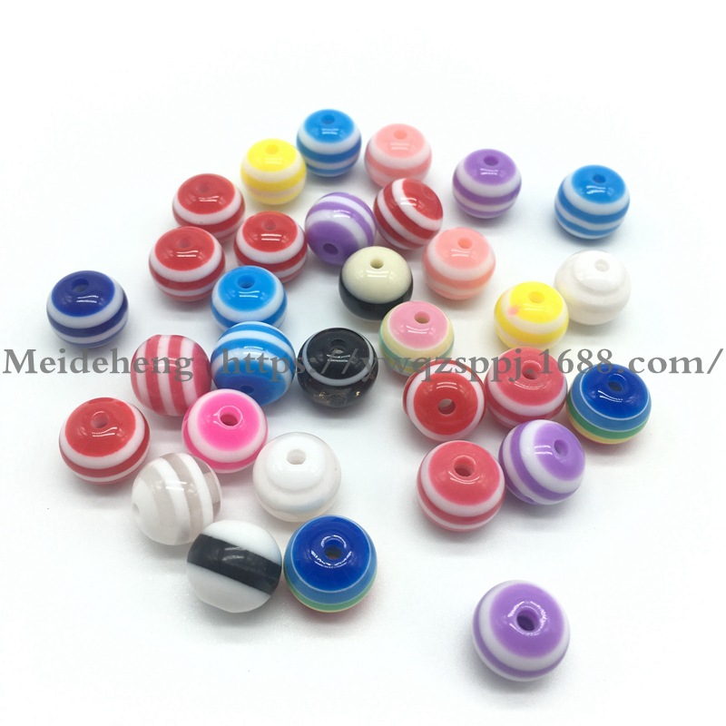 6MM-12mm colored striped resin beads cat's eye large hole cylindrical animal eye beads DIY jewelry accessories detail image 9