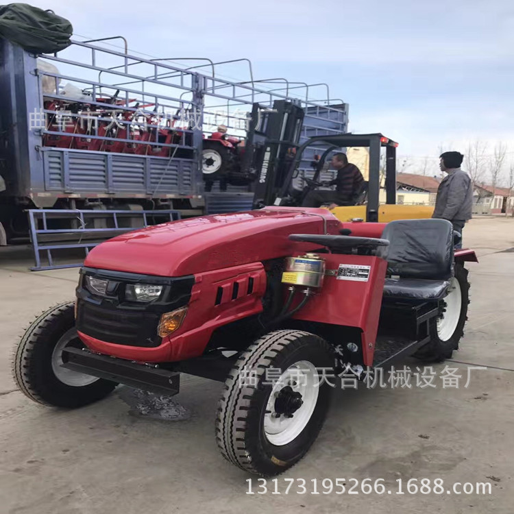大棚王四驱拖拉机 蔬菜大棚拖拉机车身小马力大液压转向操作灵活