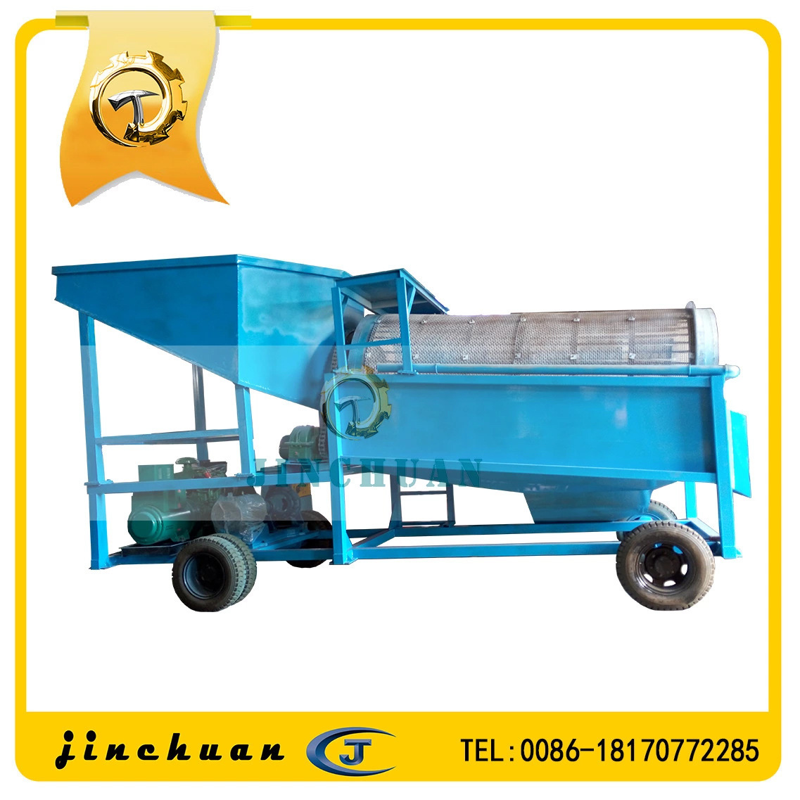 Supply trommel screen for screening ore