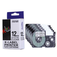 適用卡西歐標籤機色帶12mm9 18 24 KL-780 CW-L300打印貼紙標籤帶