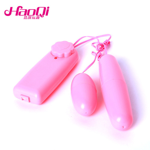 Manufacturer wholesale fun double vibrator, long and short vibrator, female appliances, female masturbation device, remote control double vibrator