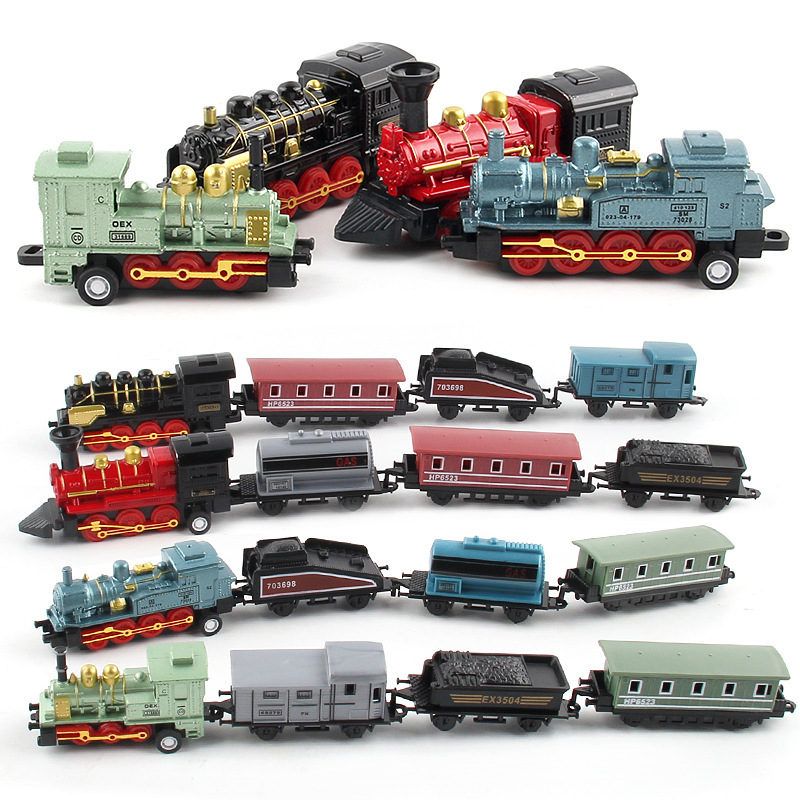 Alloy Toy Car Retro Steam Train Children's Toy Car Alloy Model Train Set