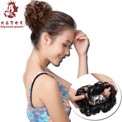 廠家韓版新款P圈髮膠假髮圈 纏繞式假髮發包皮筋發苞盤發發圈