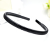 Plastic black headband, wavy hairpins with pigtail, fashionable hair accessory, Korean style