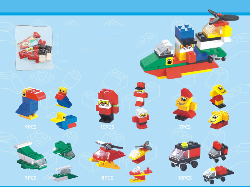 供应新款积木类玩具 6款混装卡通积木人 儿童智力玩具H092004
