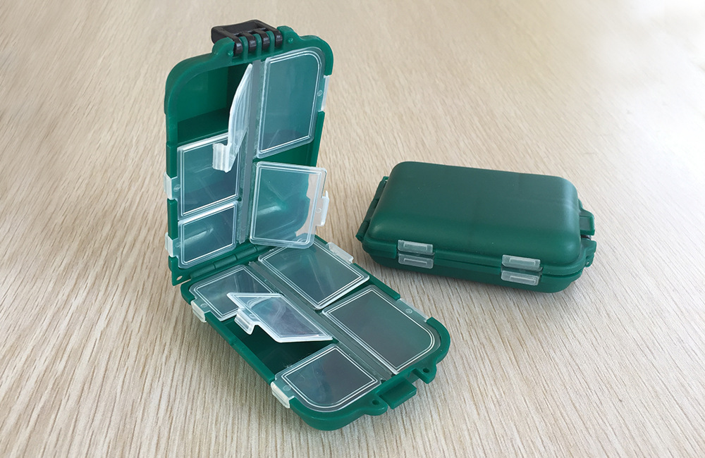 Boîte de pêche pour hameçons et accessoires en vert_voghion.com