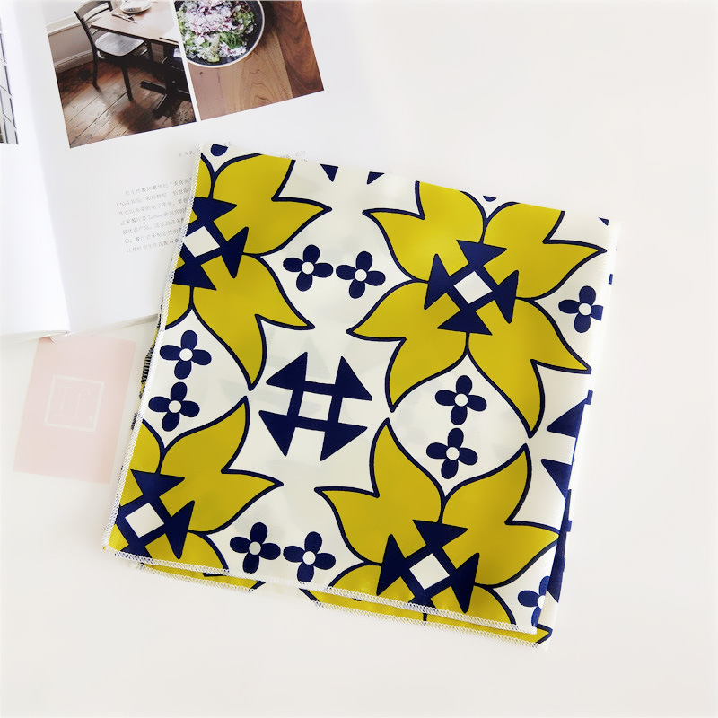 60g Weight Silk Scarf Classification Daily Occasion Satin Material Stripe, Polka Dots, Chains Print Pattern Summer Season Women's Gender Simple Style Style Women's Simple Style Stripe Polka Dots Chains Print Satin Silk Scarf 38