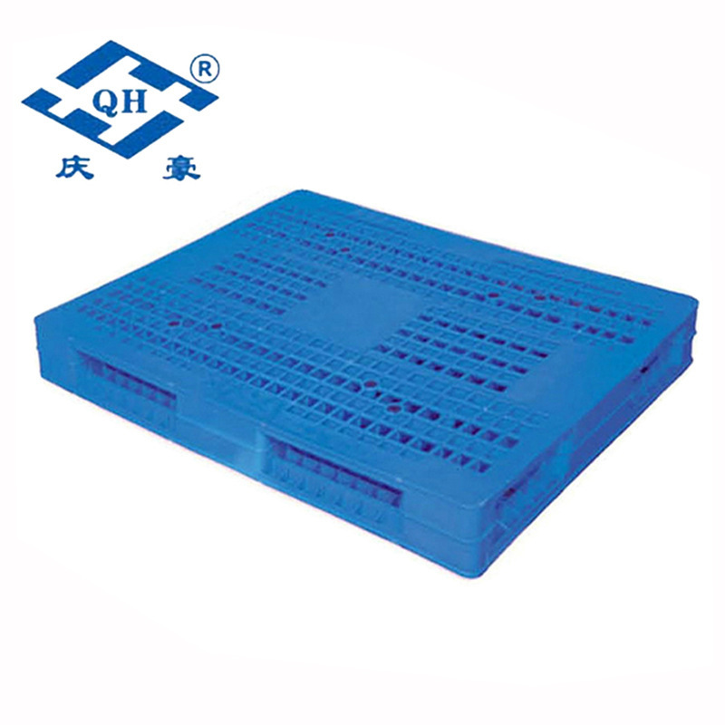 生产供应日式塑料栈板QH-1310H2内置钢管网格双面重型塑料栈板