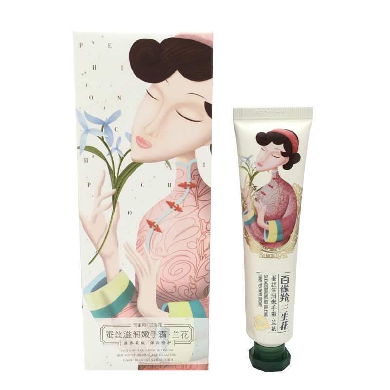 100 birds gazelle Sansei Hand Cream silk moist Hand Cream orchid 40g Gifts staff welfare
