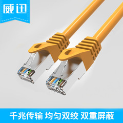Weixin Cat6a 8-core super Category 6 Gigabit Ethernet cable, super Category 6 double-shielded network cable, jump wire broadband network 