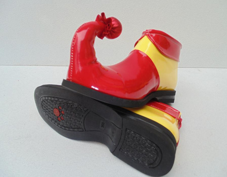 Nuevos zapatos de payaso cos anime rendimiento suministros cuerno mágico zapatos payaso vestido divertido zapatos divertidos